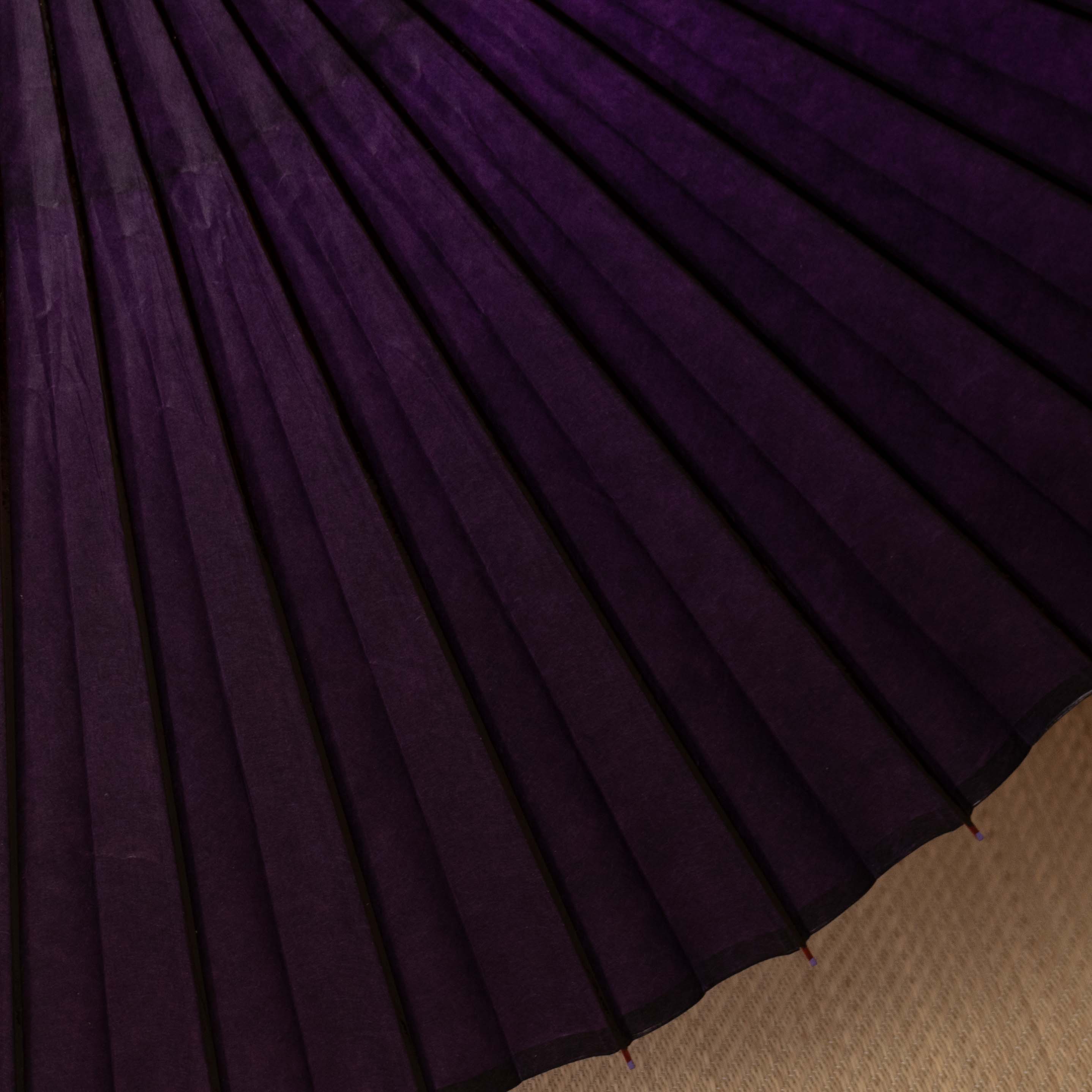 辻倉特撰無地 黒竹 春慶仕上げ　京紫