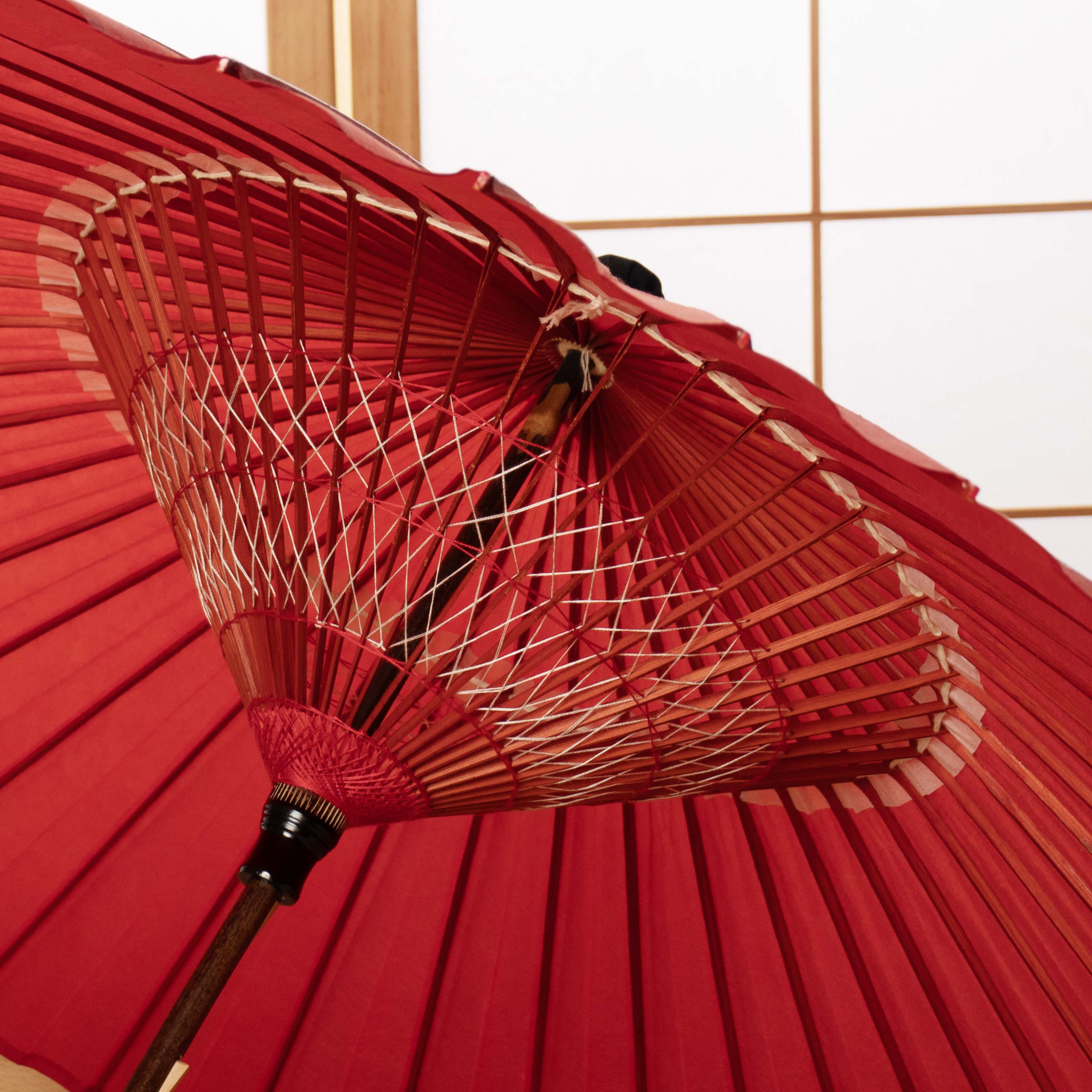 赤色の和傘 ｜辻倉特撰 黒竹 深紅 ｜ 京都和傘屋辻倉 - 日本最古の京都