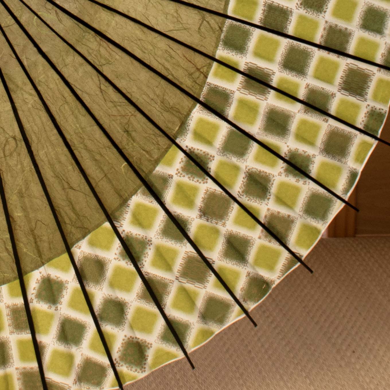  Chequered pattern in pine needle colours/ High Quality Tsukiyakko