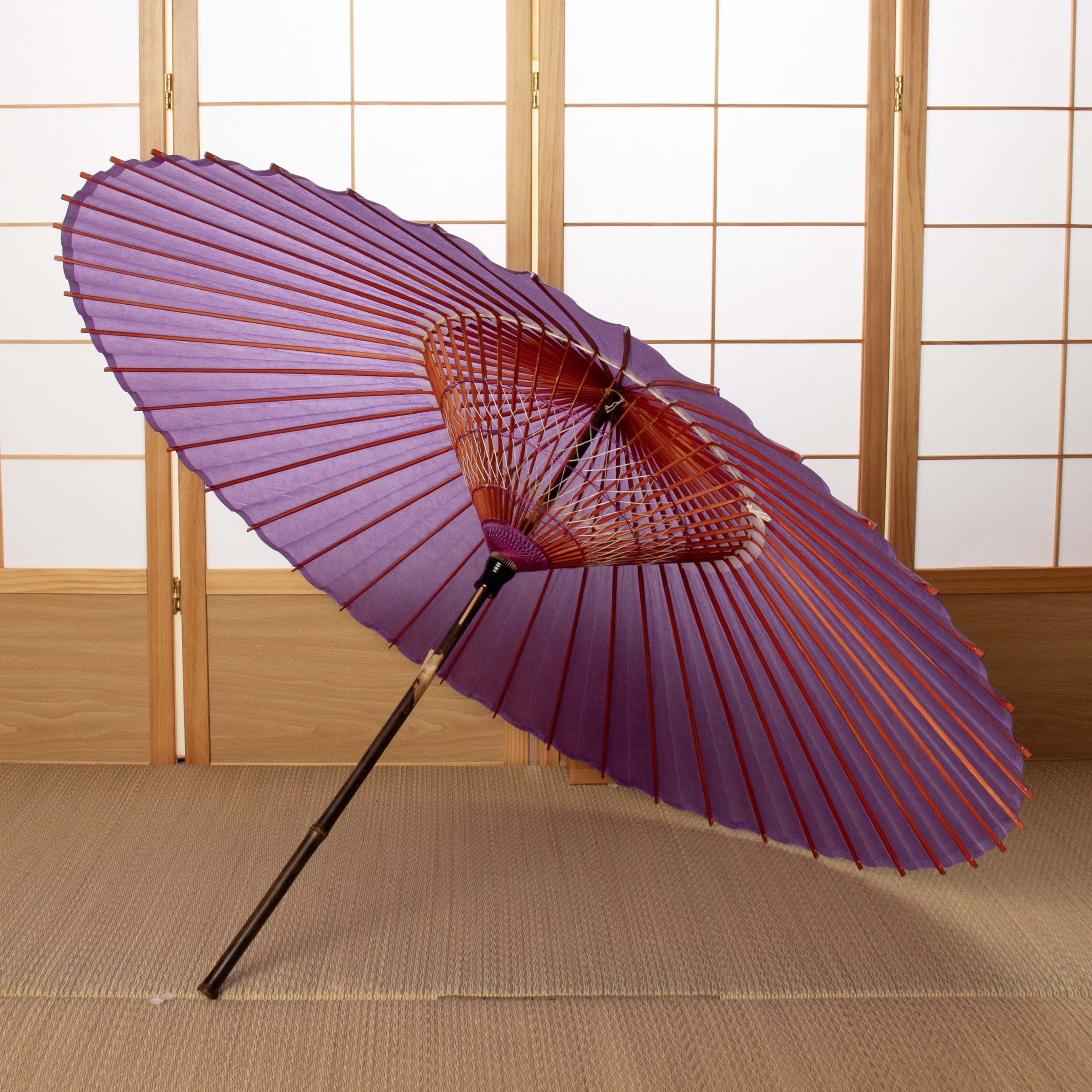 辻倉特撰無地 黒竹 春慶仕上げ　あやめ色