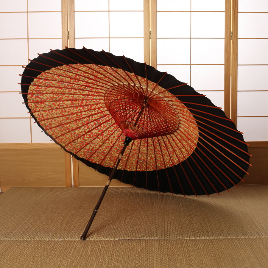 GON様　新品タグ付　高級傘　 27,000円　月装 　UV雨傘 京都 特選月奴 『金雲紅梅白梅』 - 日本最古の京都和傘屋 辻倉