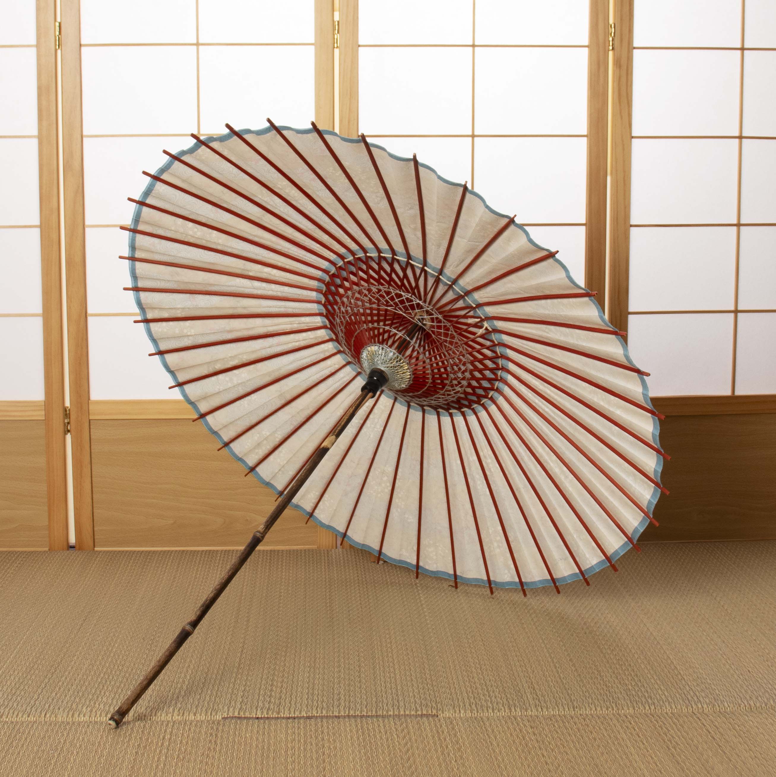 Ryusui Red and white plum/Gold color Kyoto style Yuzen