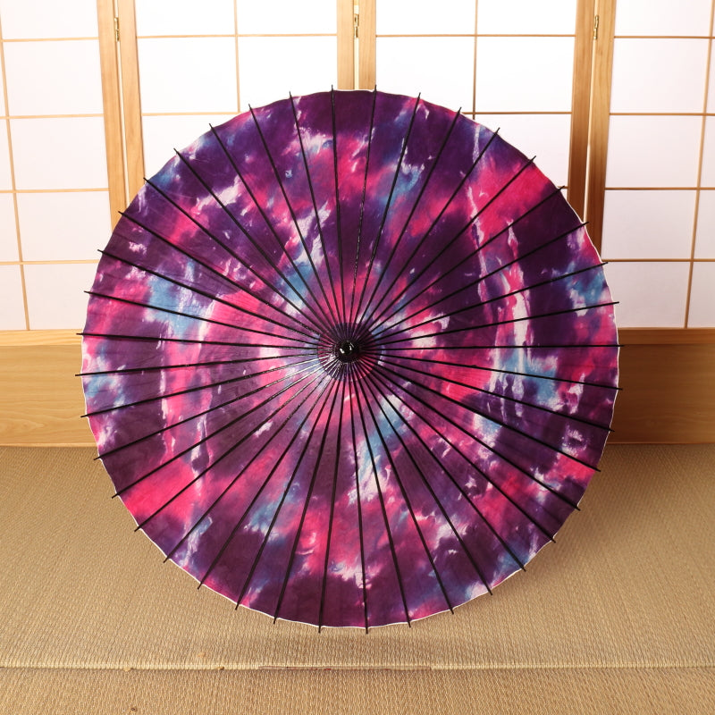 黒竹和日傘  ぼかし染め『紫陽花』 赤紫