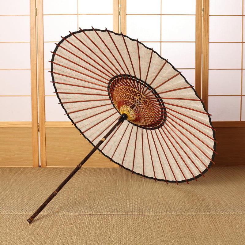 Yuzen “Kyo Momiji”/Japanese Black Bamboo Parasol