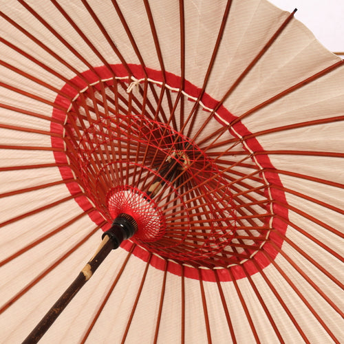 黒竹和日傘『縁』縞模様 紅 - 日本最古の京都和傘屋 辻倉