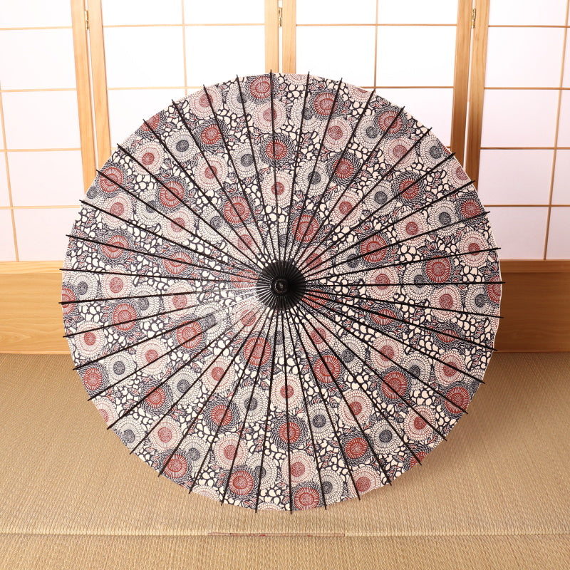 黒竹和日傘『縁』菊唐草