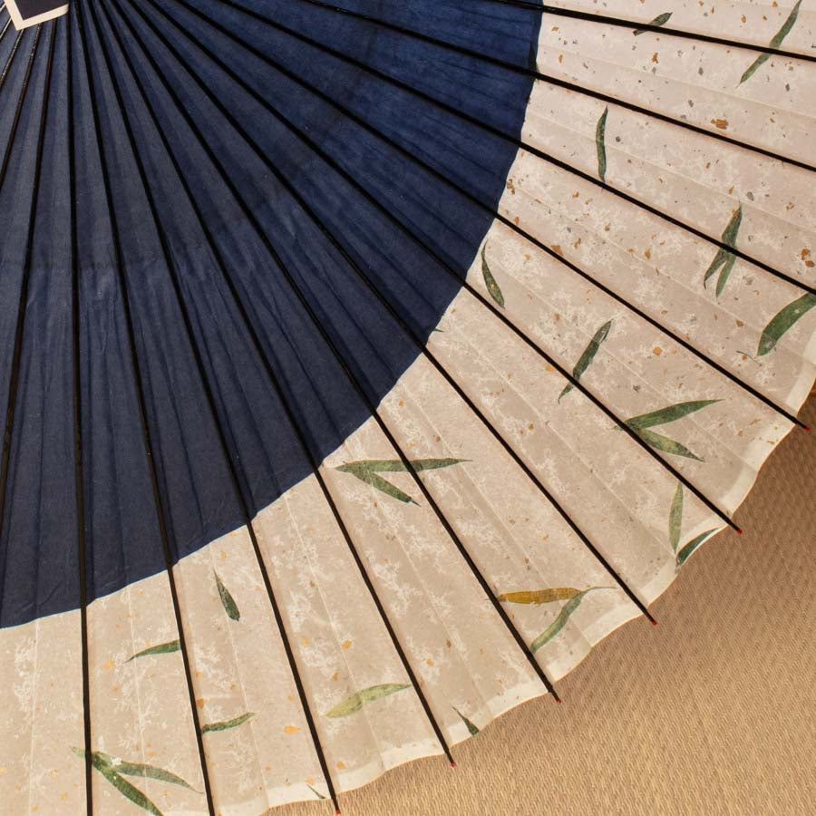 Indigo with Silhouettes of Bamboo Grass / High Quality Tsukiyakko
