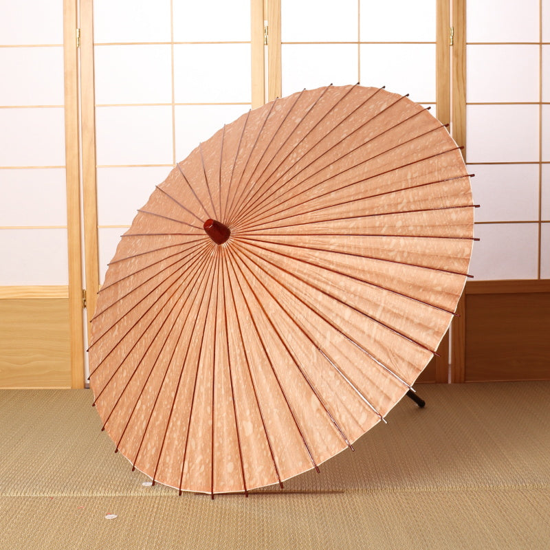 Black bamboo Japanese parasol "Edge" dyed with persimmon tannin