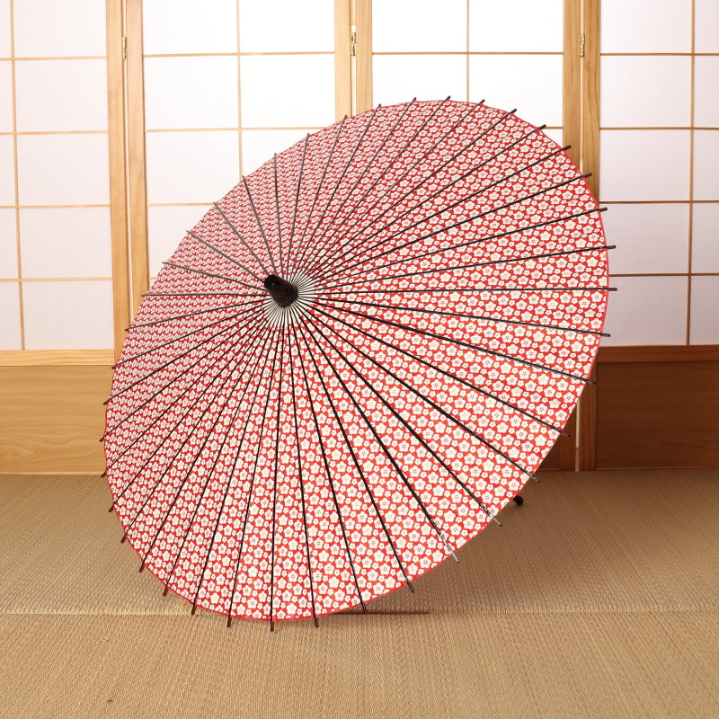 Black bamboo Japanese parasol Kyo Yuzen "Koume"