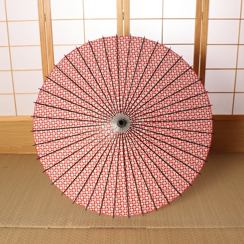Black bamboo Japanese parasol Kyo Yuzen "Koume"