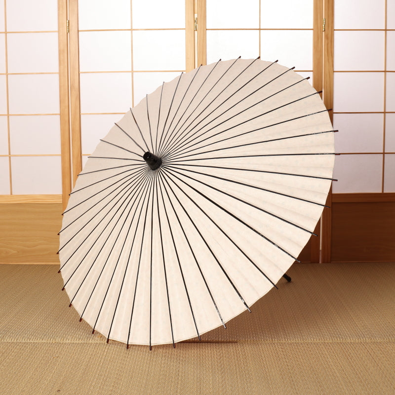 Japanese parasol, gold-painted Kyoto Yuzen "Flower Blooms" Small plum blossoms on a branch