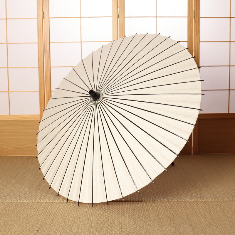Black Bamboo Japanese Parasol "Flower Blooming" Yukiyanagi