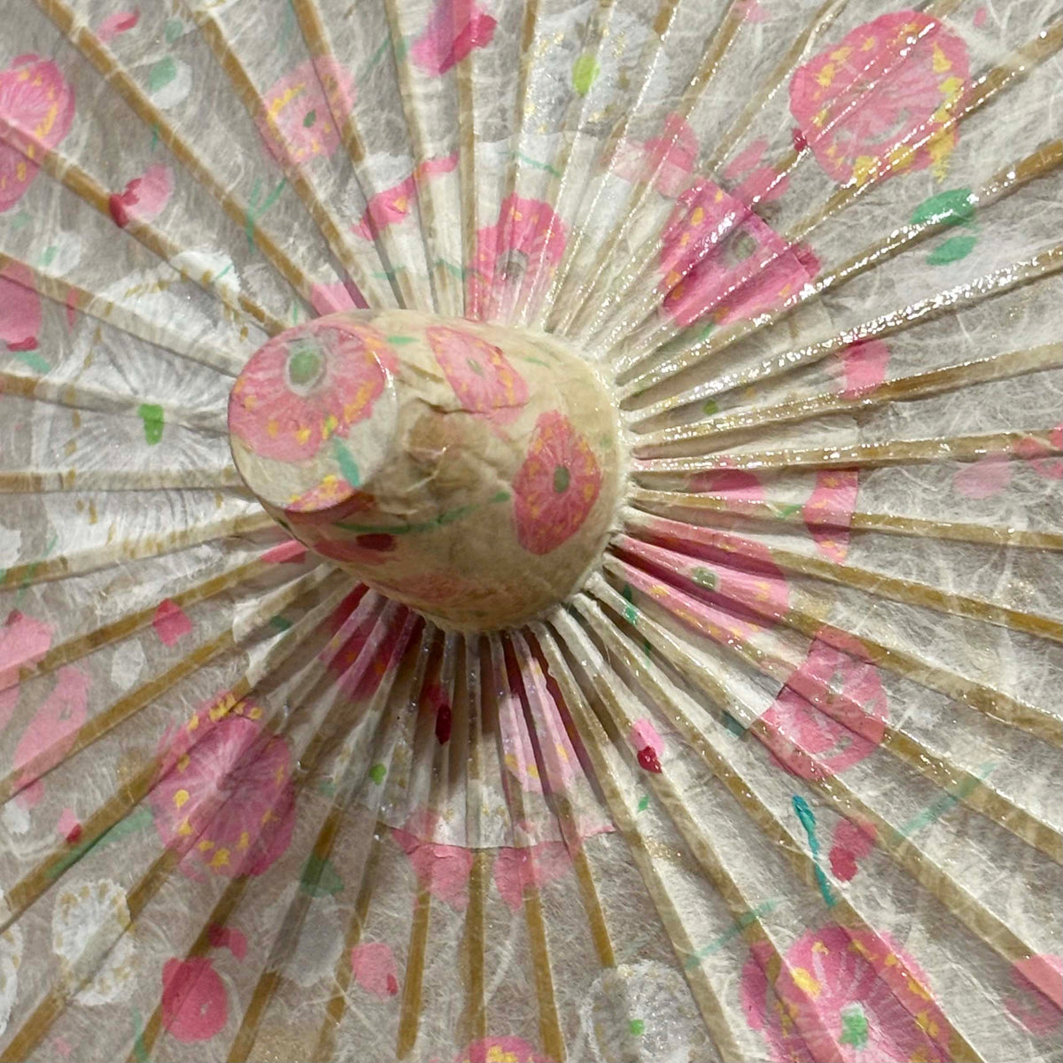 Hand-painted Japanese Parasol “Kobai Hakubai” (Red and White Plum Blossoms)