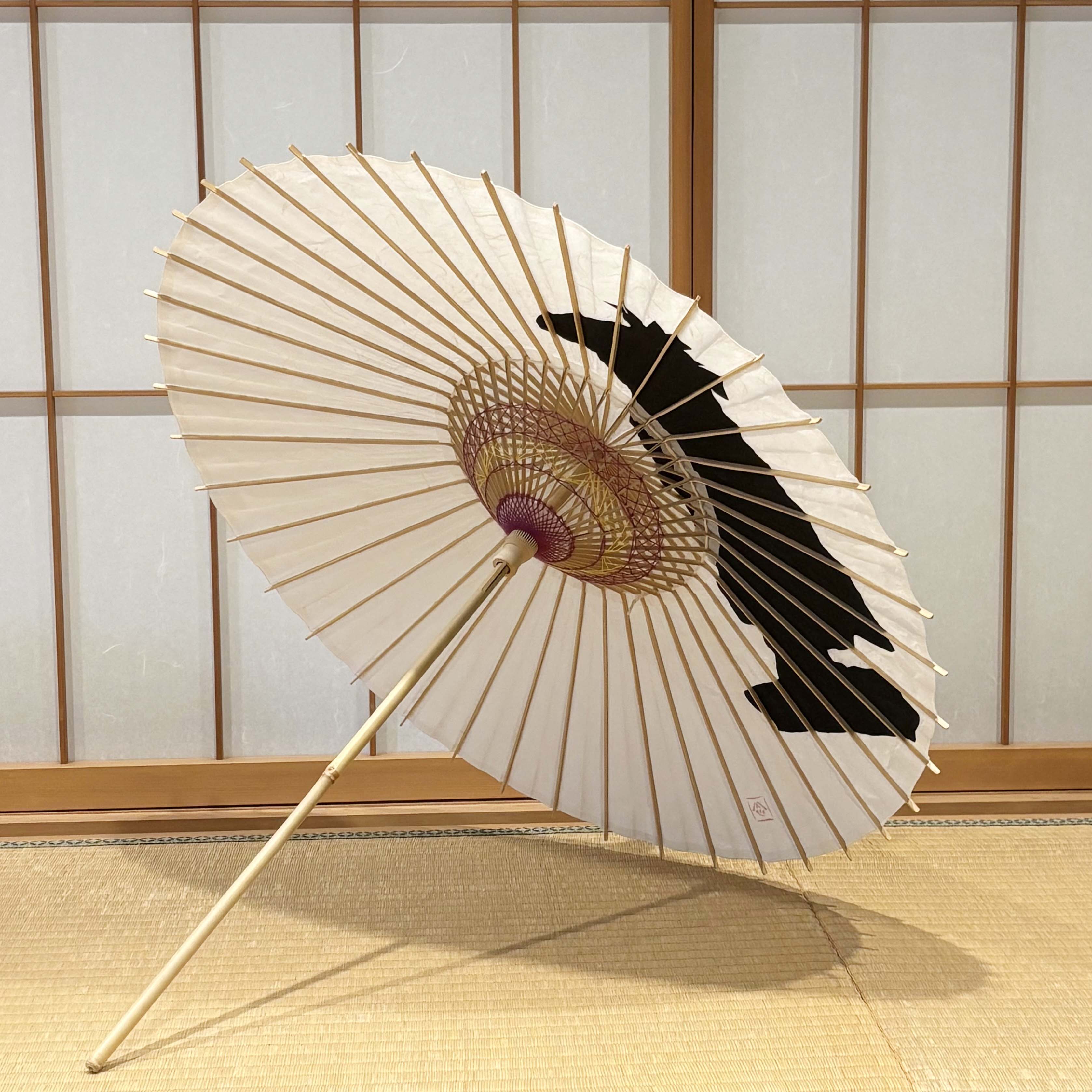 京都黒谷 特選日傘『切り絵 藤娘』 - 日本最古の京都和傘屋 辻倉