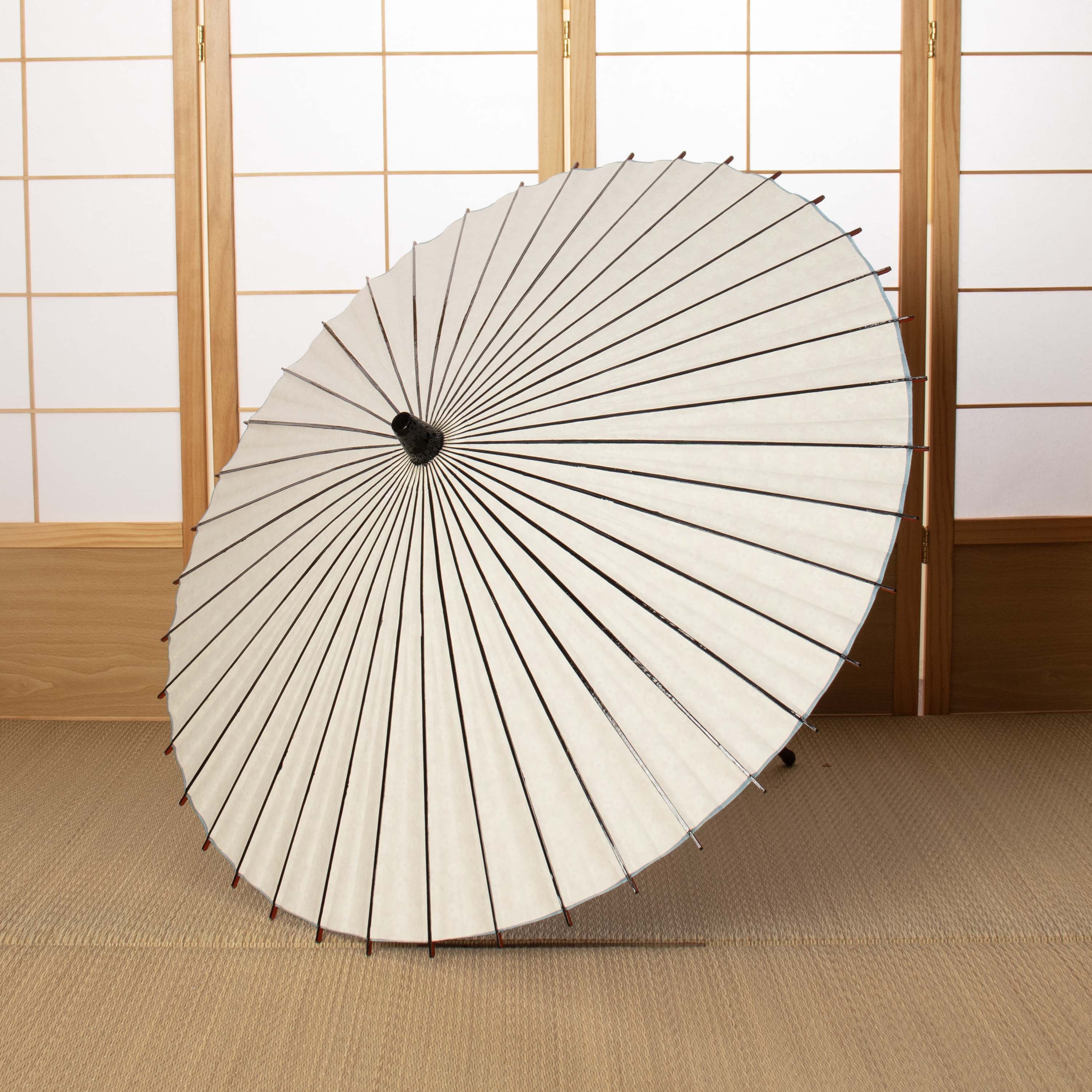 和日傘 『花ひらく』 水玉格子 蒼