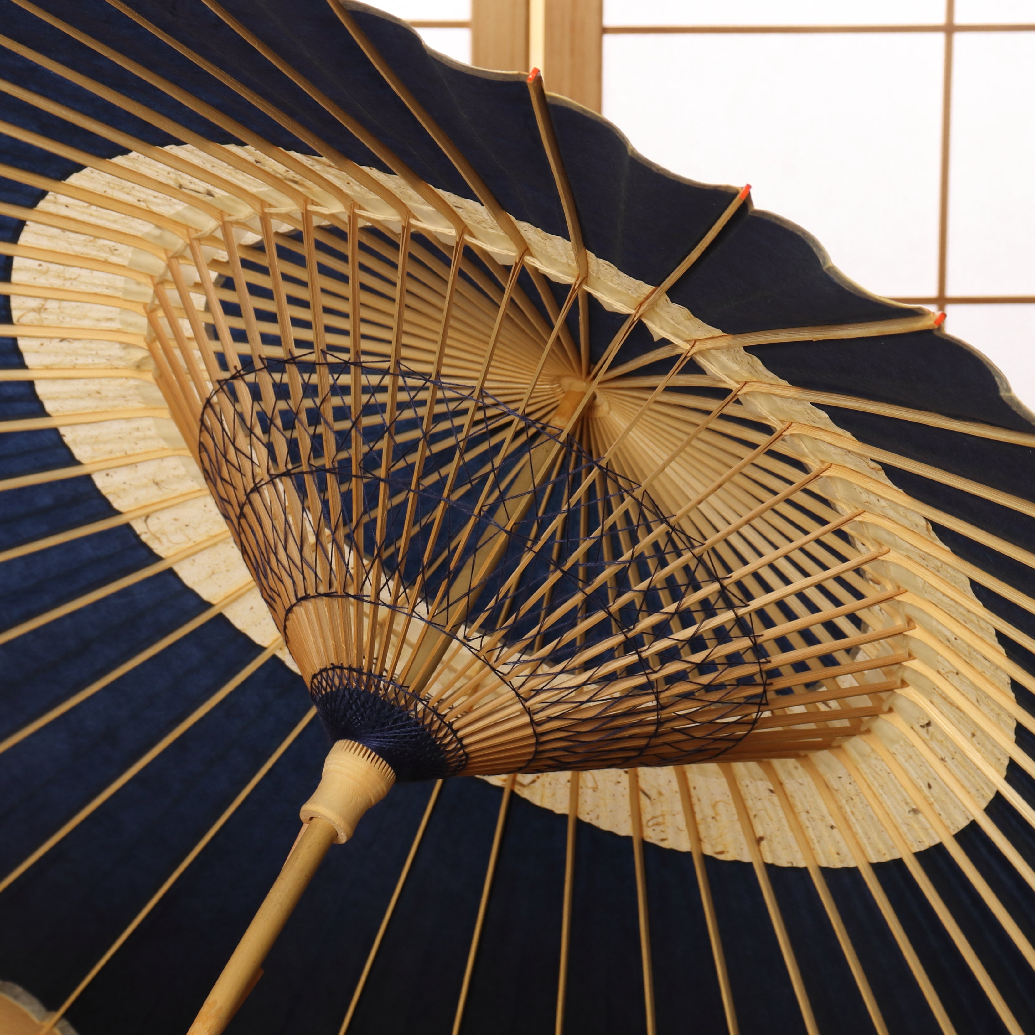 辻倉『極み』蛇の目柄/黒谷 / 藍霞