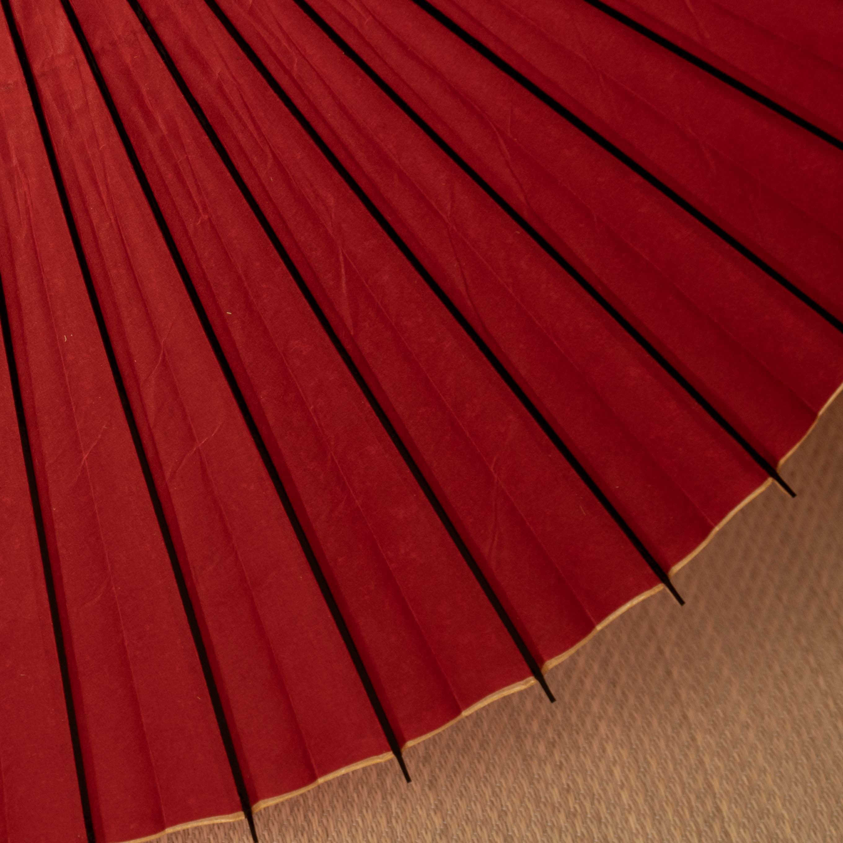 朱赤色の番傘｜ 辻倉 極み番傘 緋色｜ 辻倉京都和傘屋 - 日本最古の