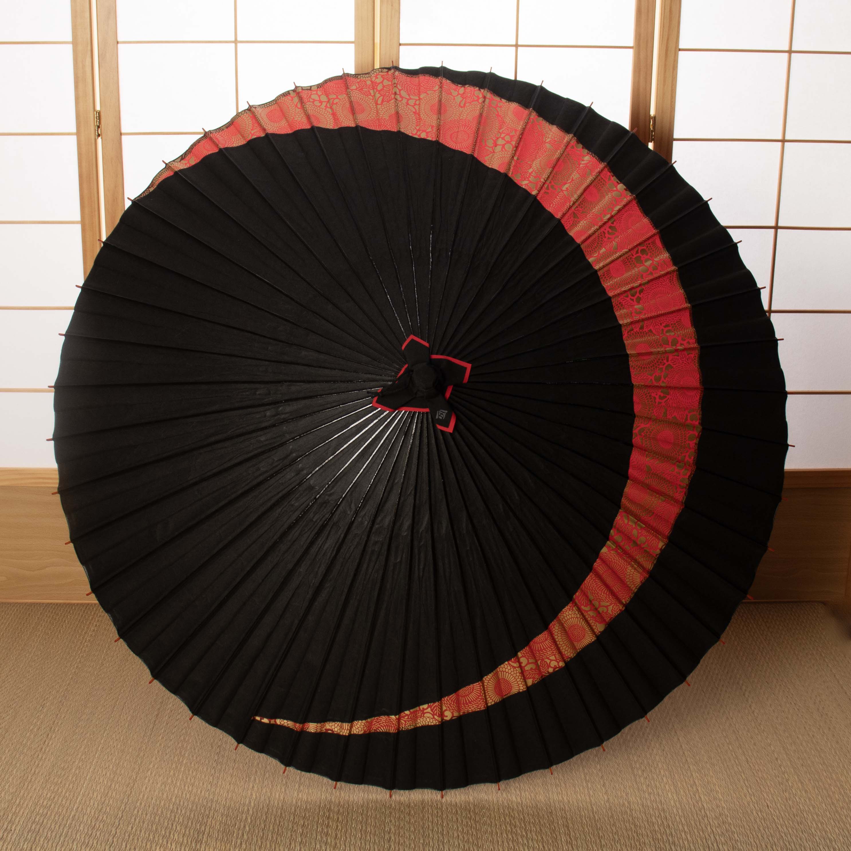 和傘｜番傘｜蛇の目傘｜和のディスプレイ｜古典柄 巴『蒼月』｜京都