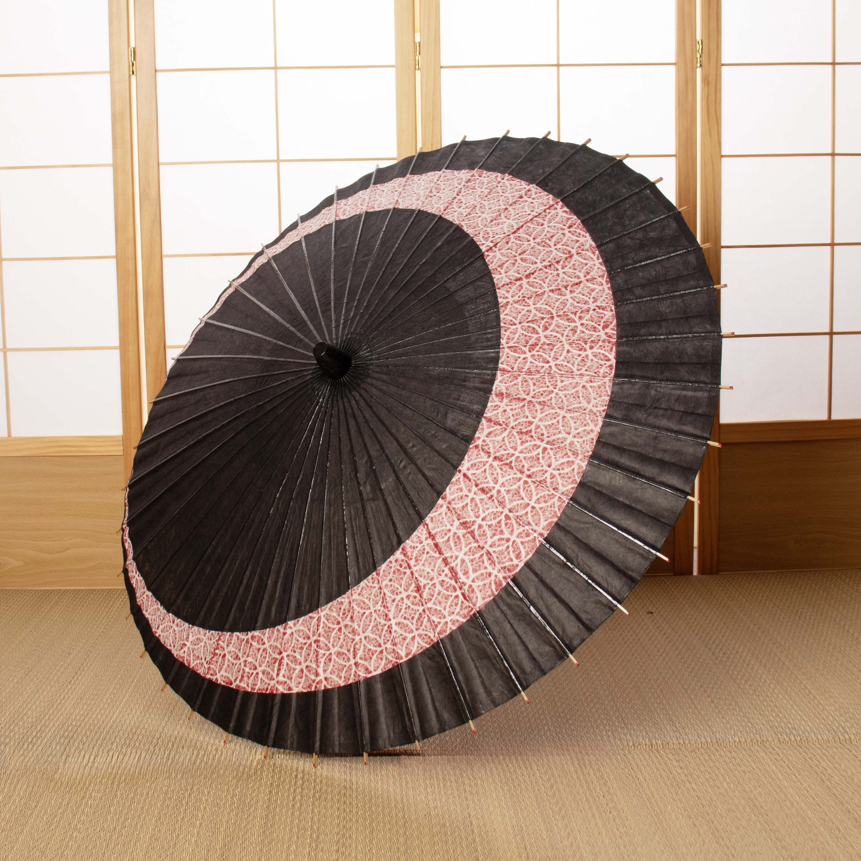 落水重ね『三日月奴』七宝紅紗 - 日本最古の京都和傘屋 辻倉