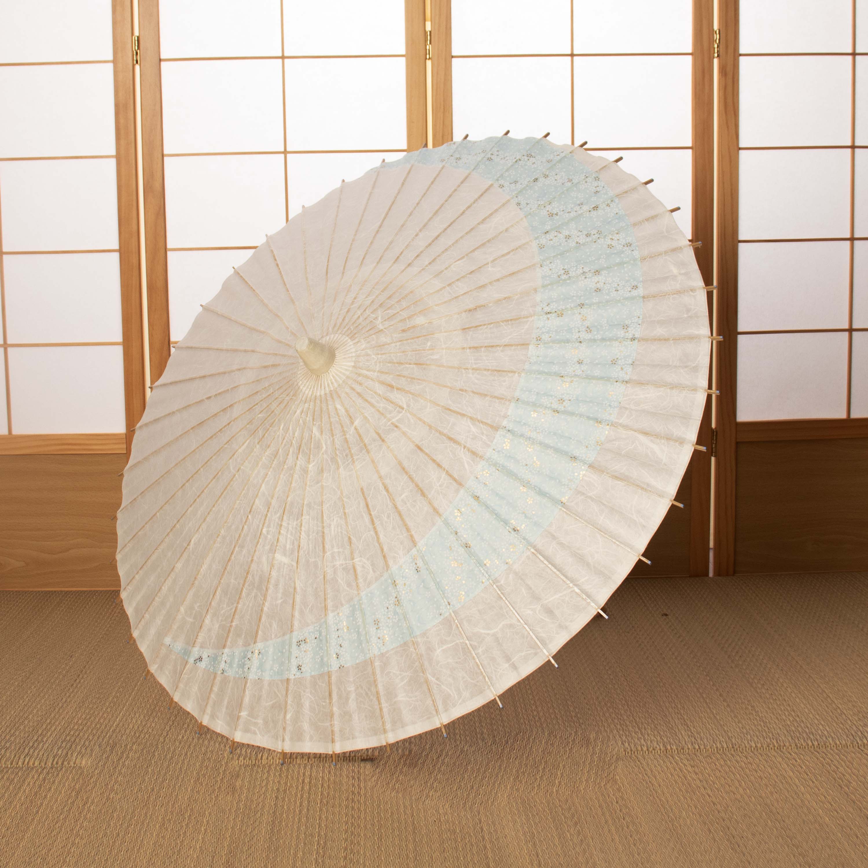 京都黒谷 特選日傘『巴』波桜