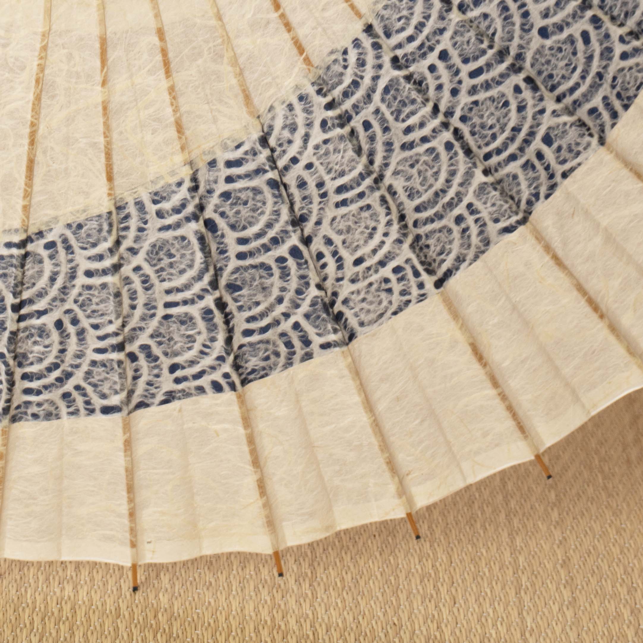 落水重ね 『三日月奴』青海波 藍紗 - 日本最古の京都和傘屋 辻倉