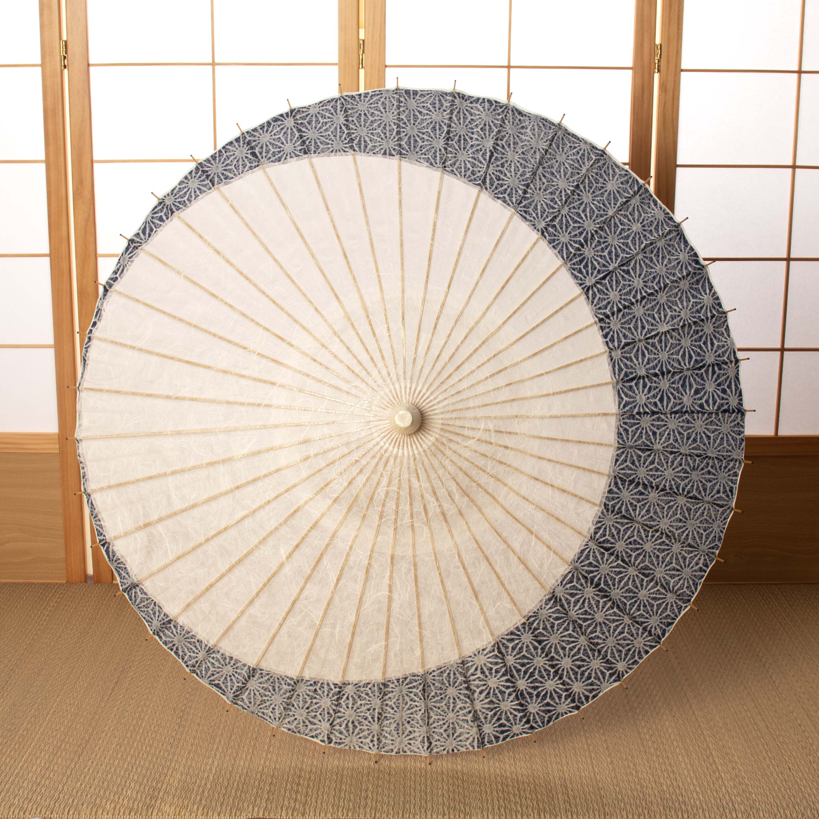 落水紙重ね『月奴』麻の葉 藍紗