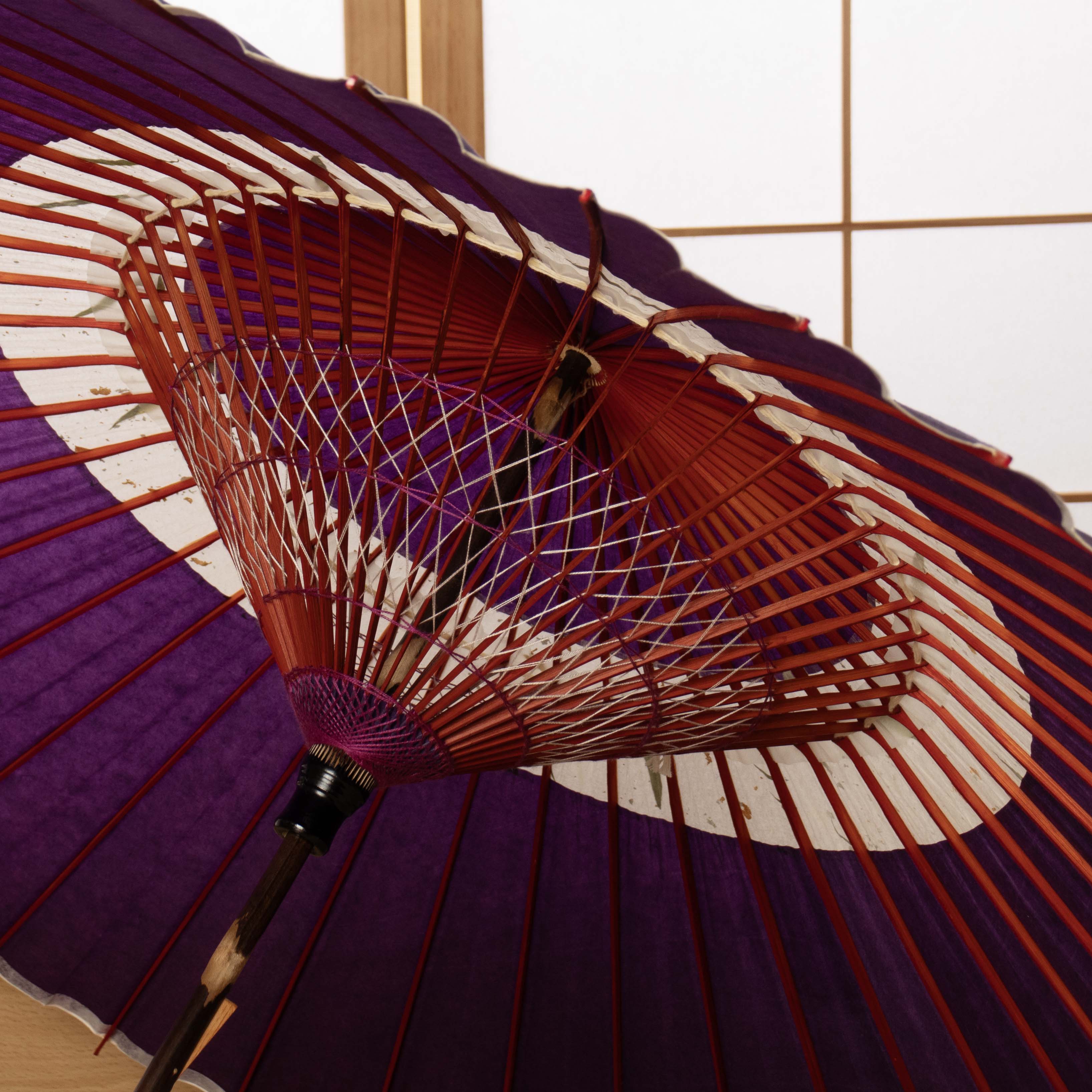 特選蛇の目柄  『京紫に笹』