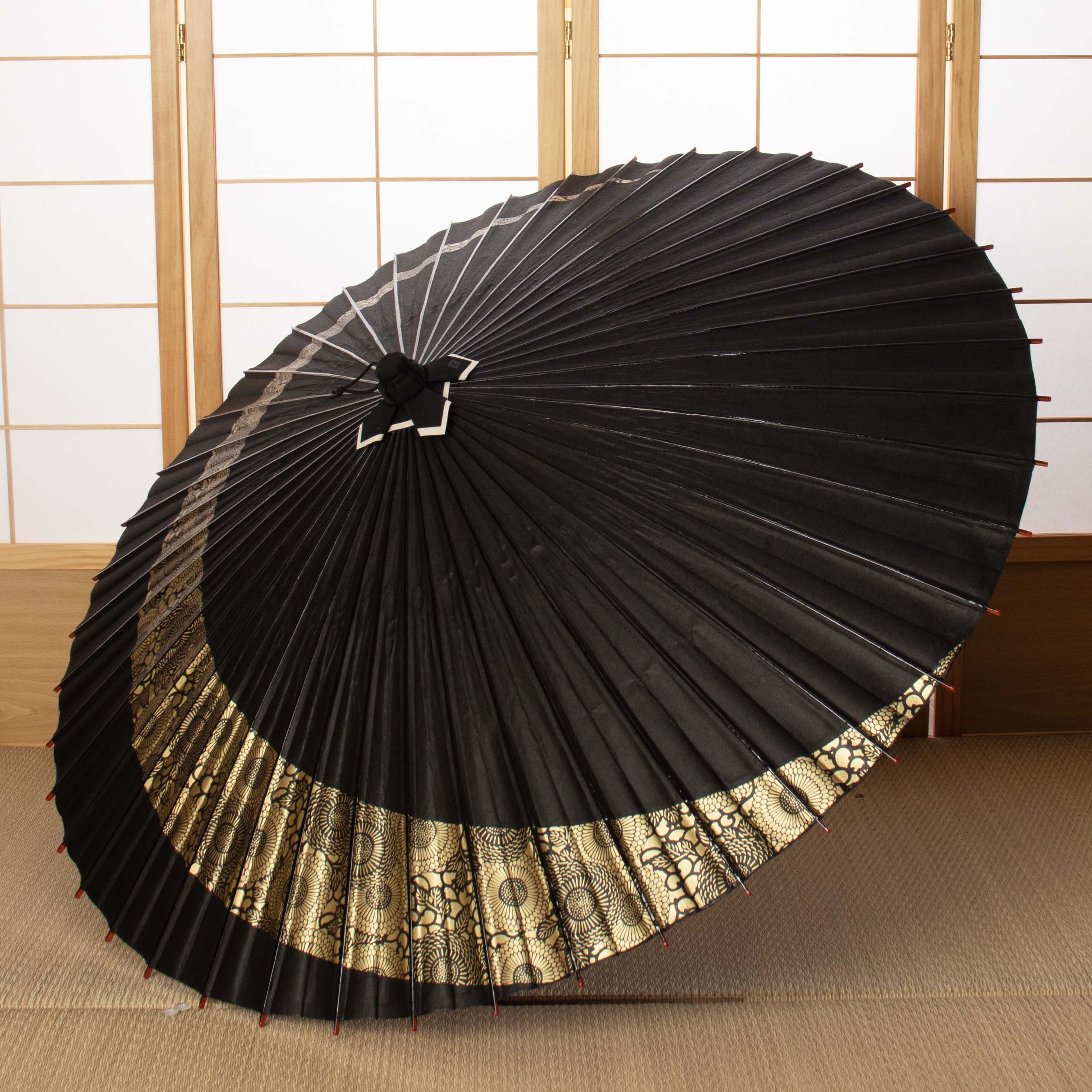 古典柄 巴『菊唐草 漆黒に金』