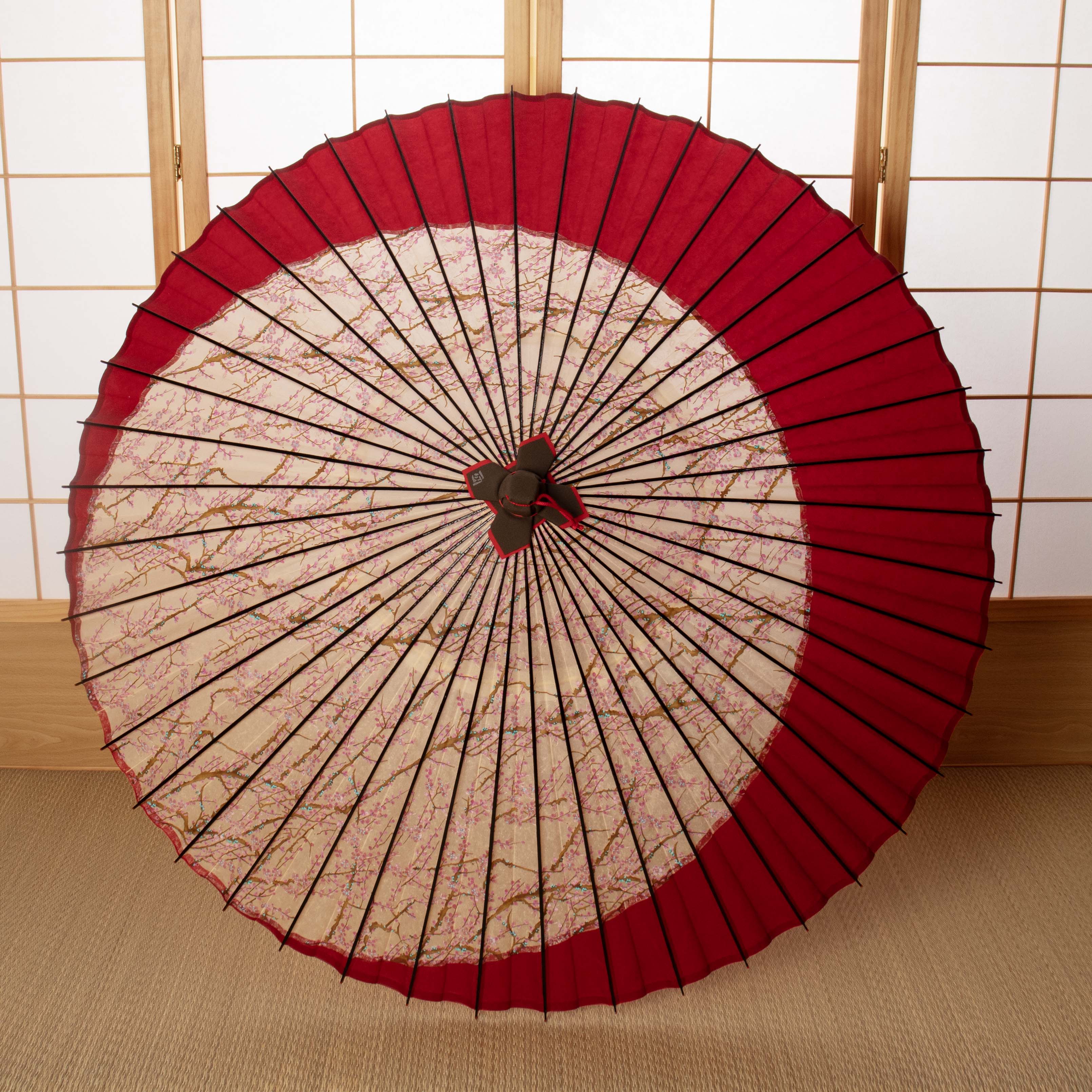 特選月奴 紅梅流水『桃花月』 - 日本最古の京都和傘屋 辻倉