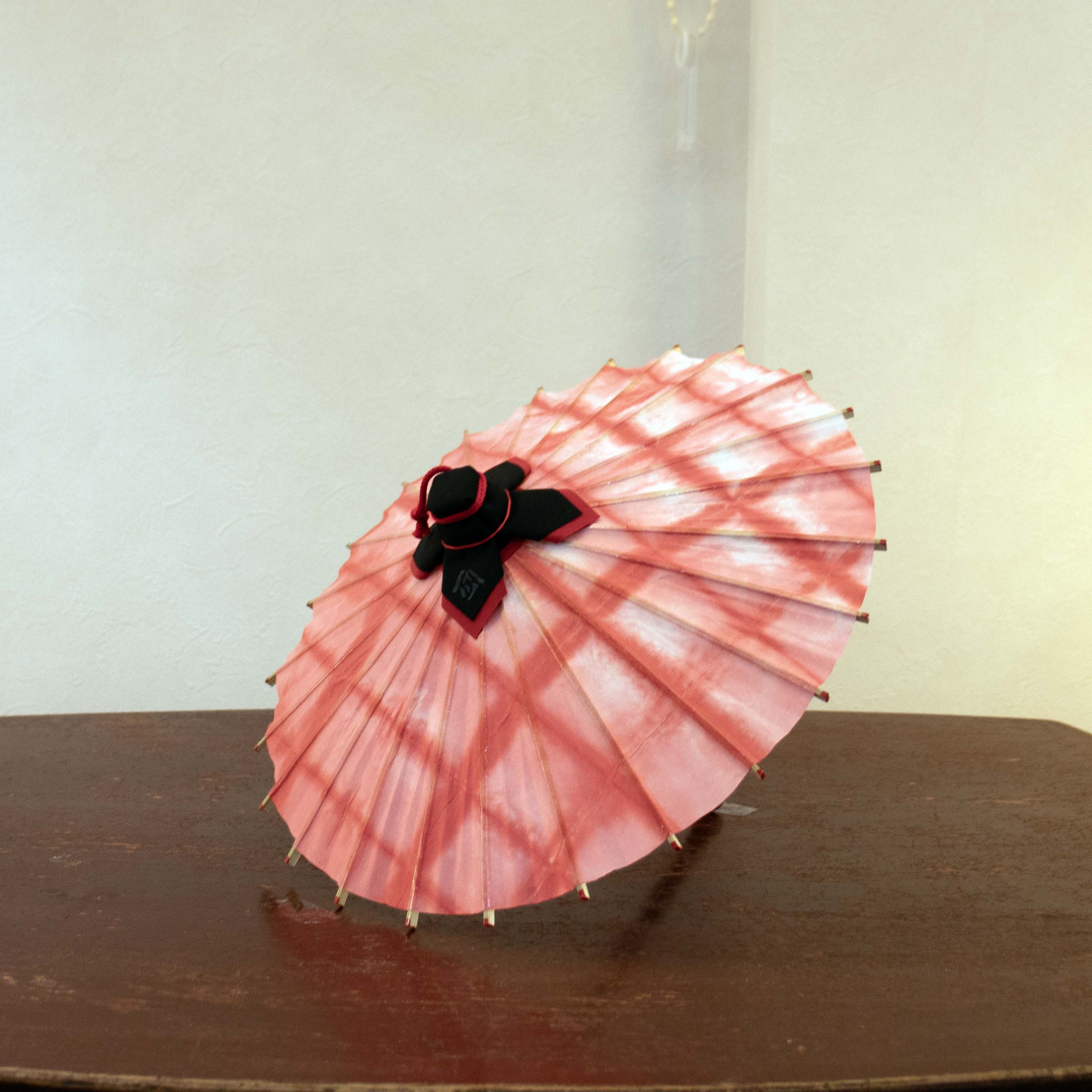 姫和傘  『板染め絞り 紅緋』