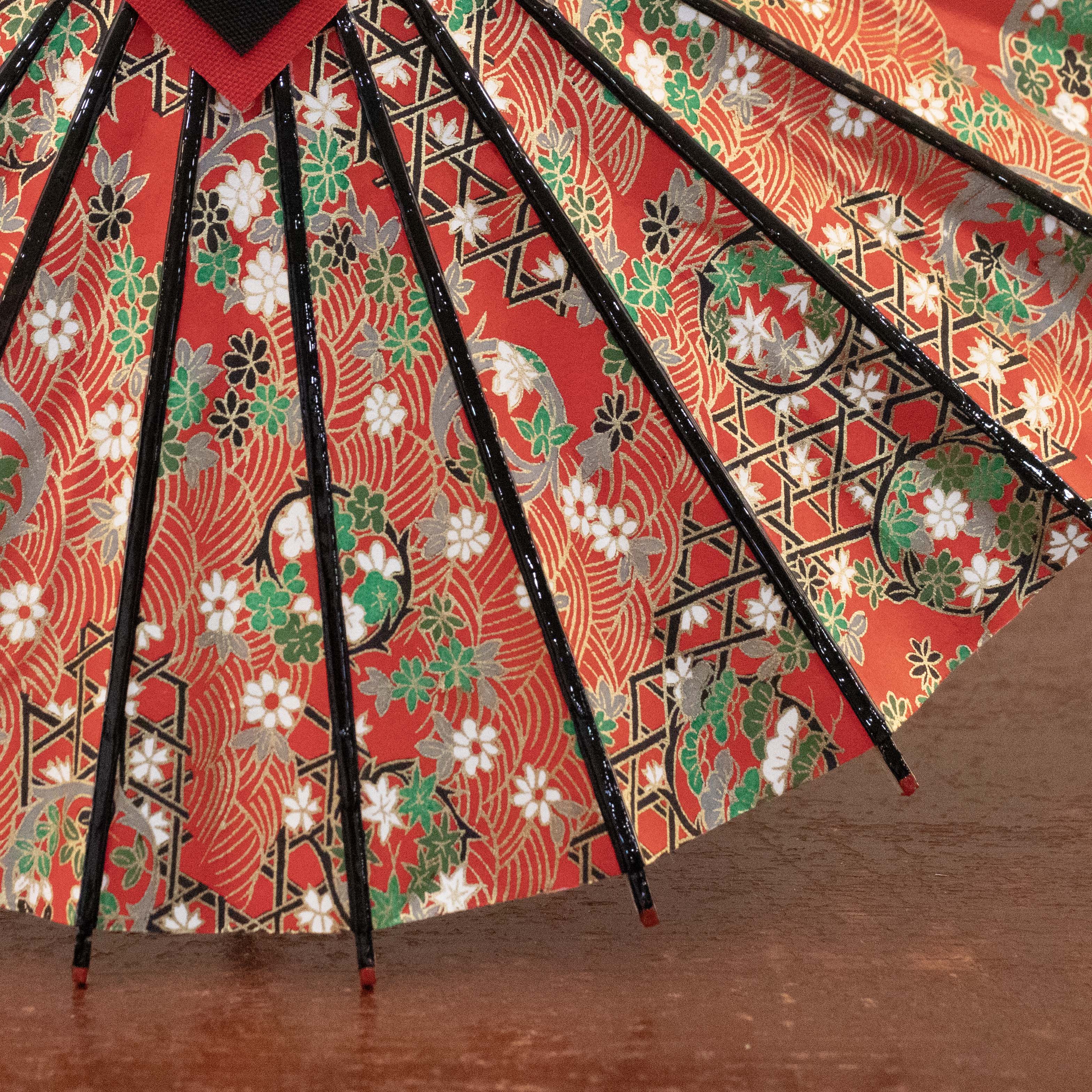 姫和傘  『紅に花輪』