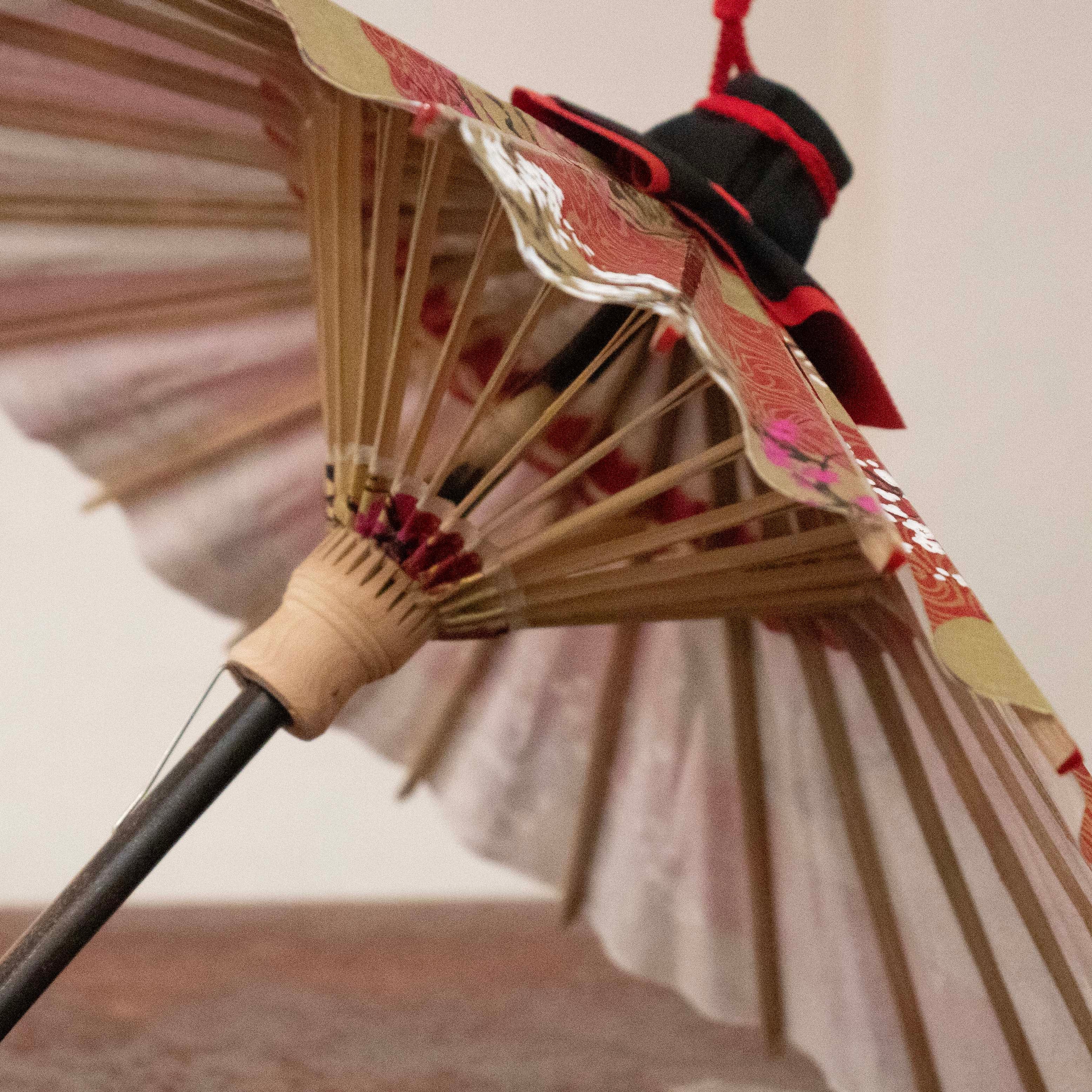 ミニサイズの和傘｜姫和傘 金彩文様｜ 京都和傘屋 辻倉 - 日本最古の