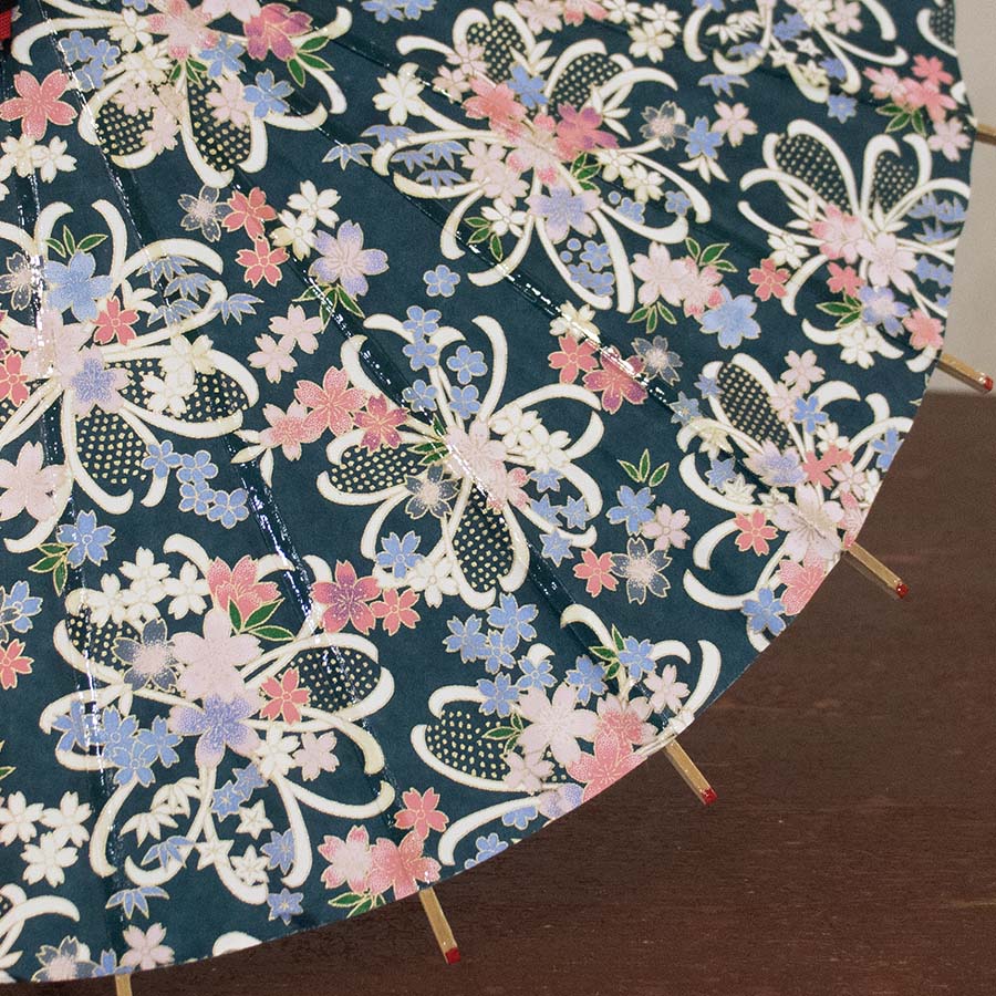 姫和傘  大寸『華かんざし 蒼』