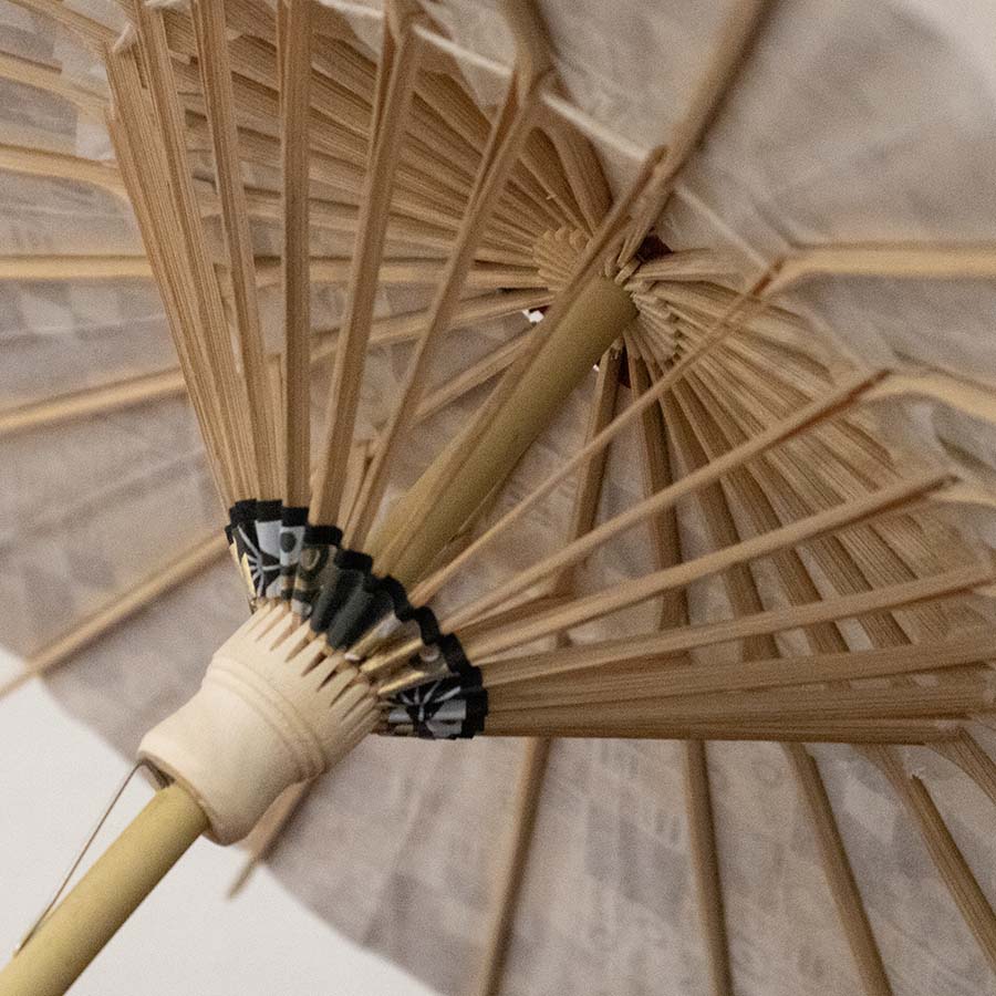 姫和傘  大寸『変わり市松 梅文様』