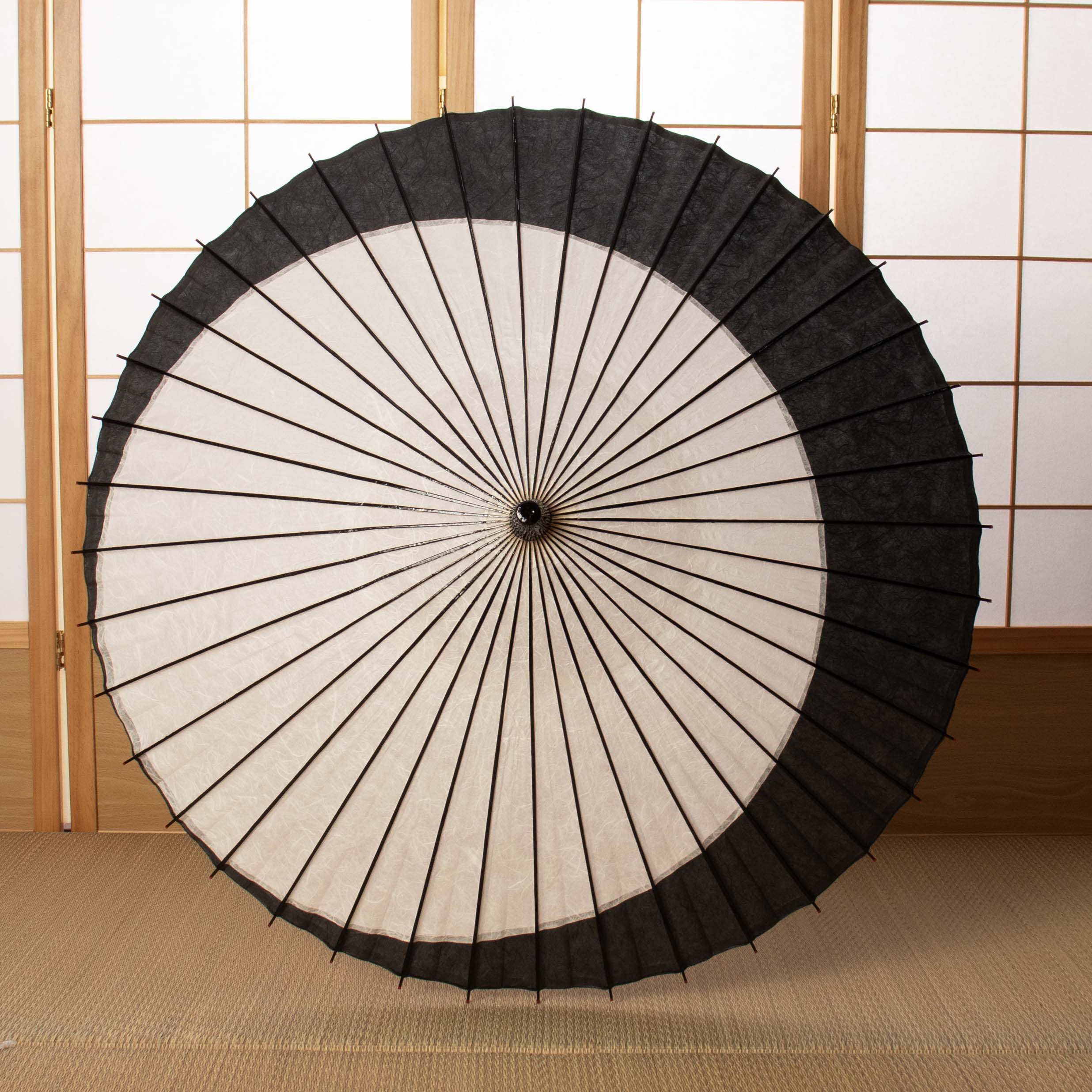 Blue Moon / High-quality Tsukiyakko / Japanese Black Bamboo Parasol