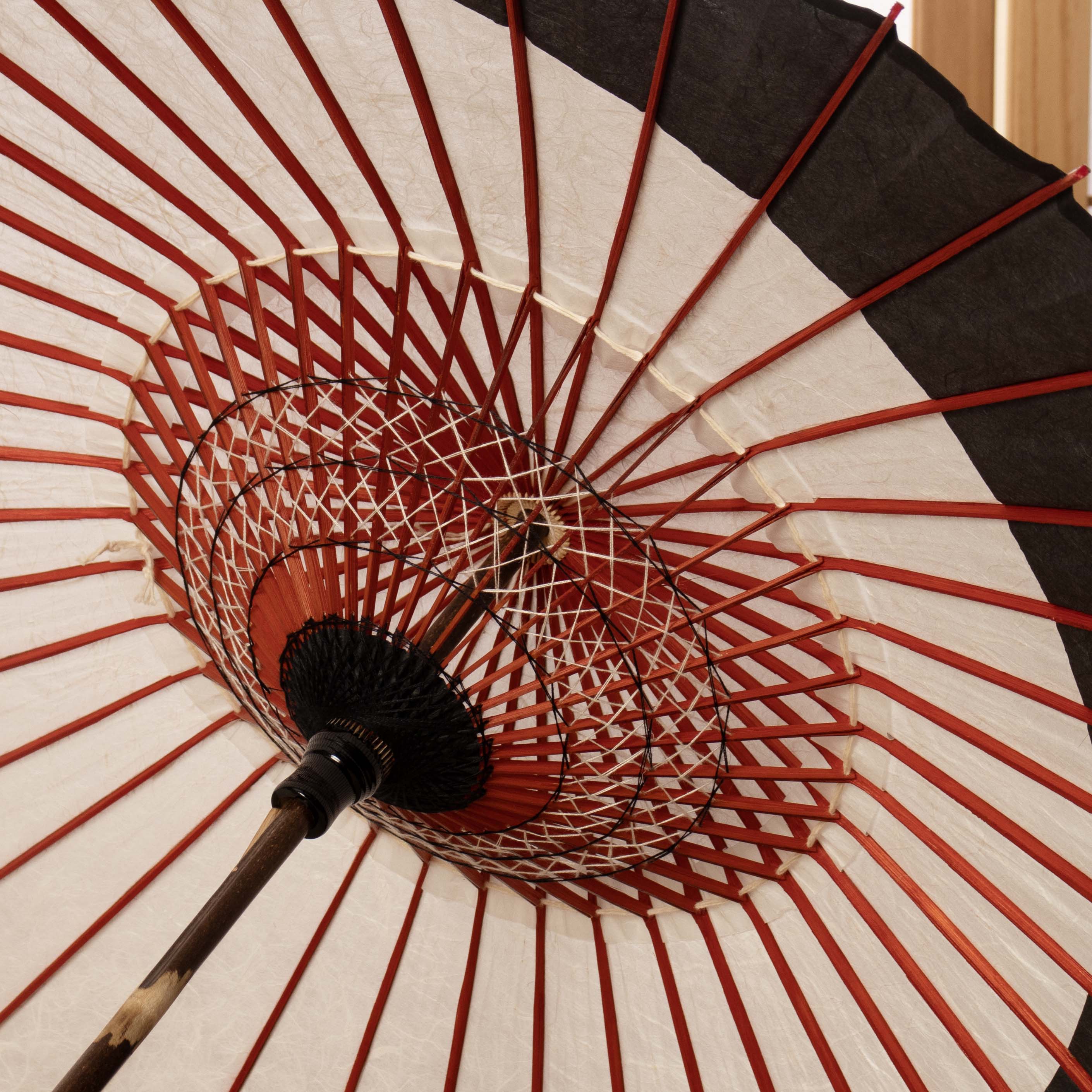 Blue Moon / High-quality Tsukiyakko / Japanese Black Bamboo Parasol