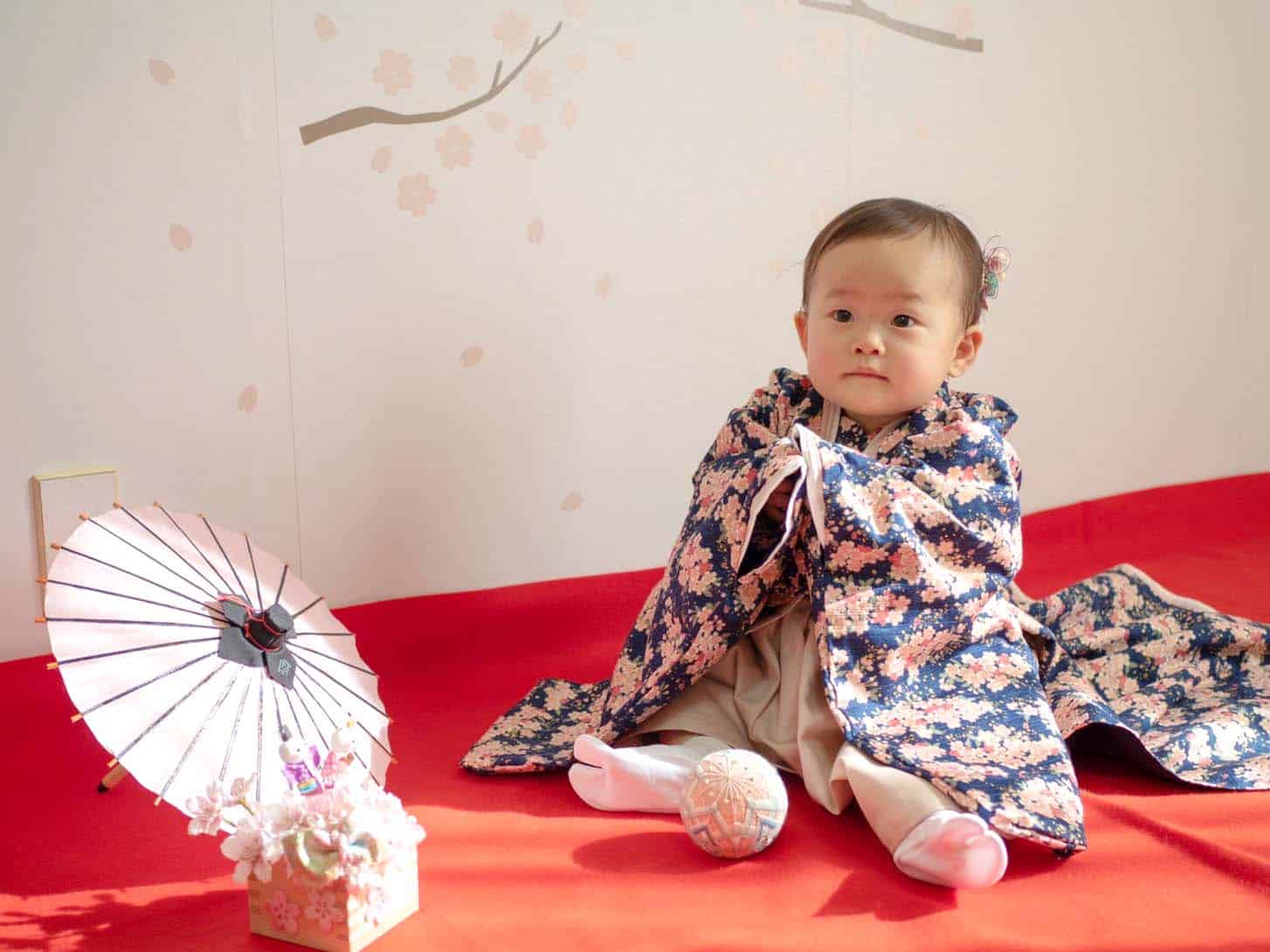 姫和傘 『麻の葉』 黄色