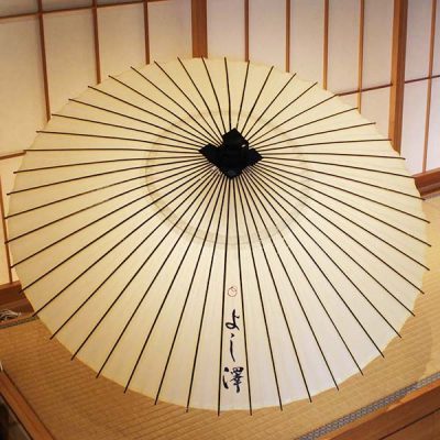 番傘に名前を入れる　白い番傘　Japaneseumbrella