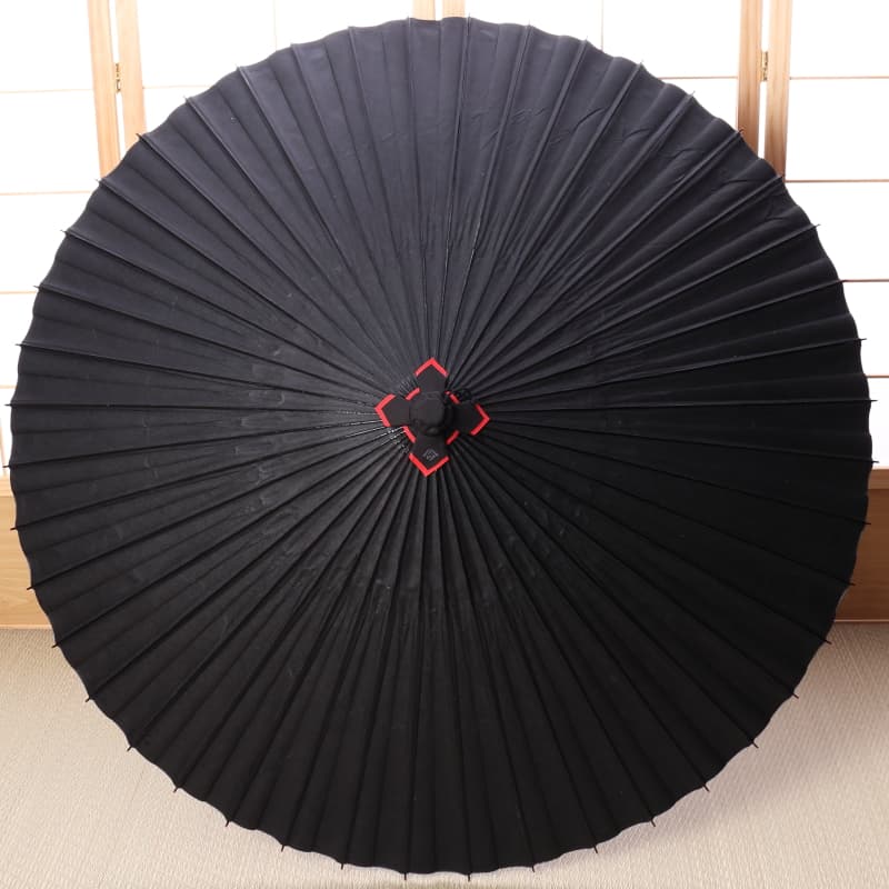 黒色の和傘（蛇の目傘）日本製の手作り品 － 京都和傘屋 辻倉