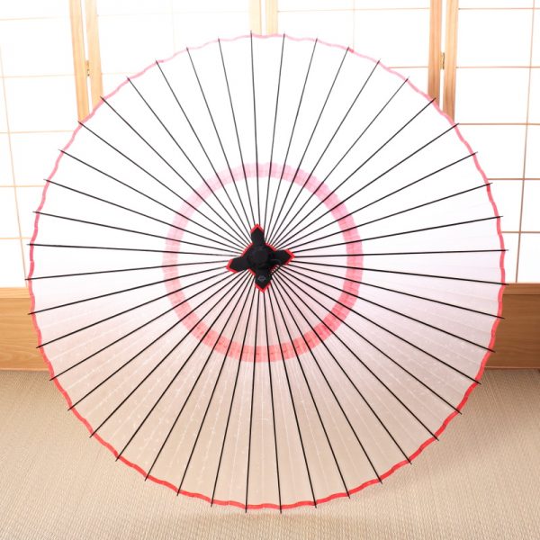 えんむすびをイメージした白と赤の和傘