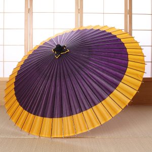 紫と黄色の和傘