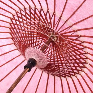 桃色の和日傘