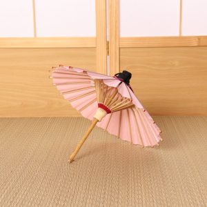 桃色のミニ和傘