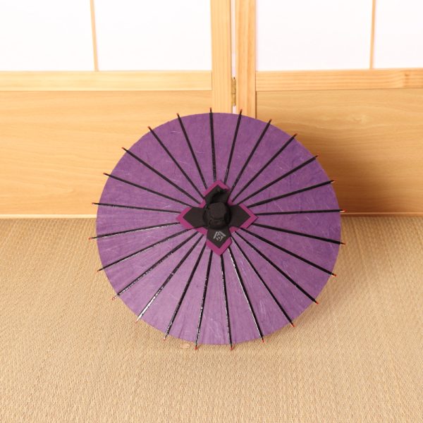 ミニサイズの雲竜紙の紫色の和傘