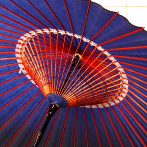 藍色の和傘
