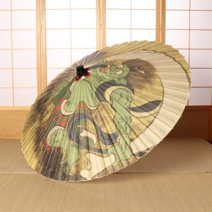 風神が描かれた和傘